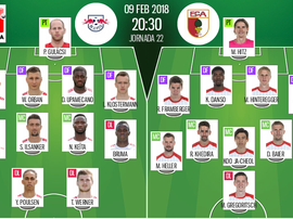 Os 11 do Leipzig e Ausburg. BeSoccer