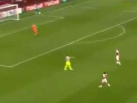 O momento do gol de Jhon Córdoba. Captura
