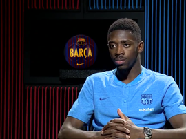 Dembélé a donné une interview pour son club. Capture/BarçaTV