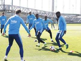 Dembélé, de plus en plus proche d'un retour. Twitter/FCBarcelona_es