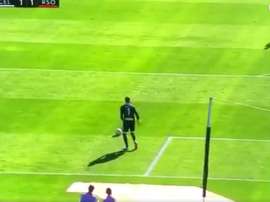 El guardameta del Celta asistió involuntariamente al delantero vasco. Twitter/beINSports