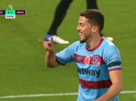 Fornals hizo el primer gol. Captura/DAZN