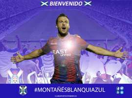 Montañés cae lesionado. Twiter/CDTenerife