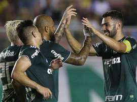 Palmeiras busca empate contra o Godoy Cruz na Argentina. Twitter @_felipemelo_