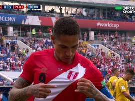 Paolo Guerrero made it 0-2 against Australia. DirecTVSports