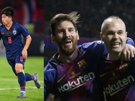 La pépite thaïlandaise qui est complètement fan d'Iniesta. FIFA/EFE