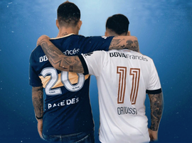Paredes y Driussi dieron ejemplo de sana rivalidad. Twitter