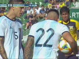 Parejes e Lautaro discutindo. Captura/TyCSports