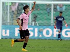 Paulo Dybala lors de son étape à Palerme. EFE