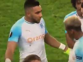 Payet et Rami lors du match d'Europa League. Capture/Twitter