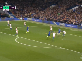 Pedro scored Chelsea's third against Crystal Palace. Captura/CanalSport2