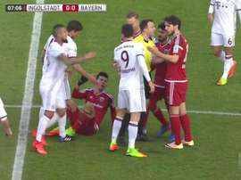 El pisotón de Lewandowski que ha indignado a Morales. Captura