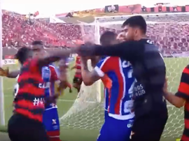 Cenas lamentáveis no Barradão. Captura