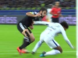 Willian was brought down. Twitter