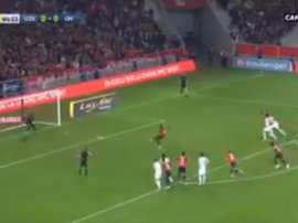 Pépé ouvre le score sur penalty. Capture/Canal +