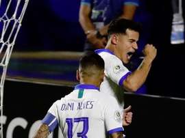 Coutinho enfile la cape de super-héros de Neymar. AFP