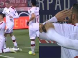 Piatek et Theo donnent l'avantage au Milan. Capturas/Movistar
