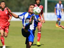 Pinchi, uno de los jugadores del filial del Deportivo. Riazor.org / Fernando Fernández