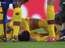 Piqué se blesse et pourrait manquer le Clásico. Capture/MovistarLigadeCampeones