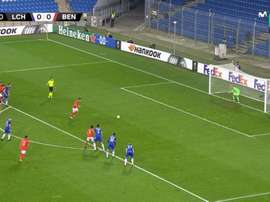 Pizzi scored for Benfica. Screenshot/MovistarLigadeCampeones