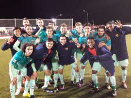 El Barcelona B lo festejó por todo lo alto. FCBMasia