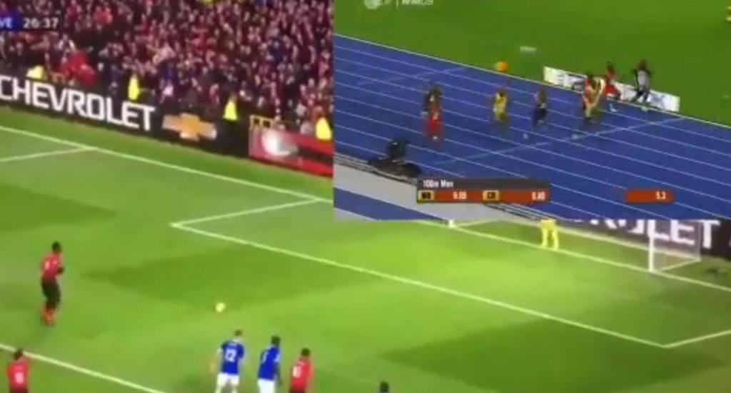 Yerry Mina pisa el césped del Old Trafford con los pies descalzos Yerry Mina pisa el césped del Old Trafford con los pies descalzos