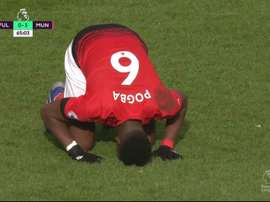 Pogba superou os 10 golos na Premier League. Captura/Movistar+
