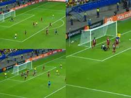 Brazil once again had a goal taken away by the VAR. Captura/DAZN