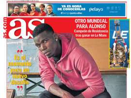 Les Unes des journaux sportifs en Espagne. AS