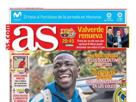 Capa do jornal 'AS' de 16-02-19. AS