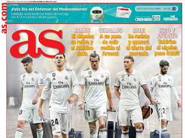 Les Unes des journaux sportifs en Espagne du 17 juillet 2019. AS