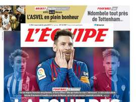 O jornal francês não acredita nas intenções do Barça. LEquipe
