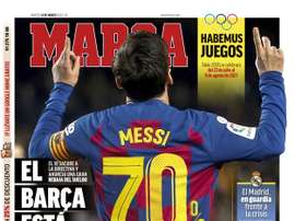 Les Unes des journaux sportifs en Espagne. AFP