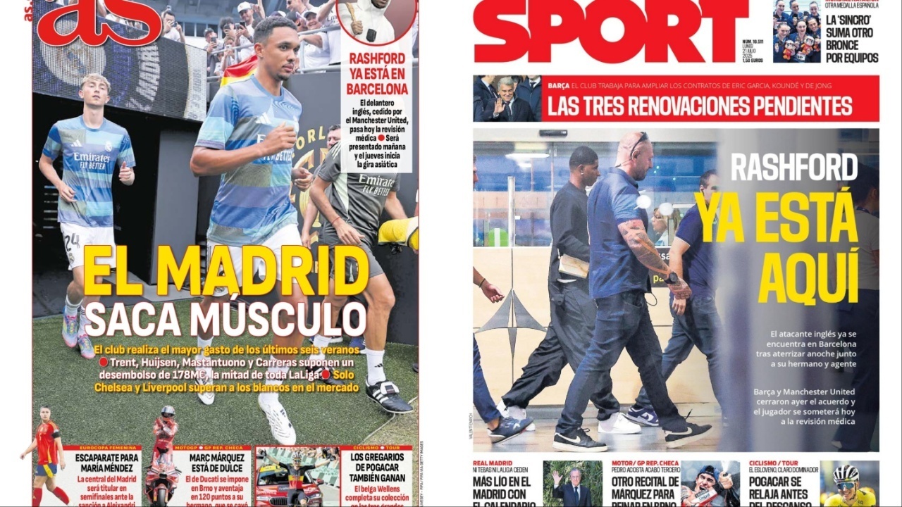 Portadas de la prensa deportiva del 21-07-25
