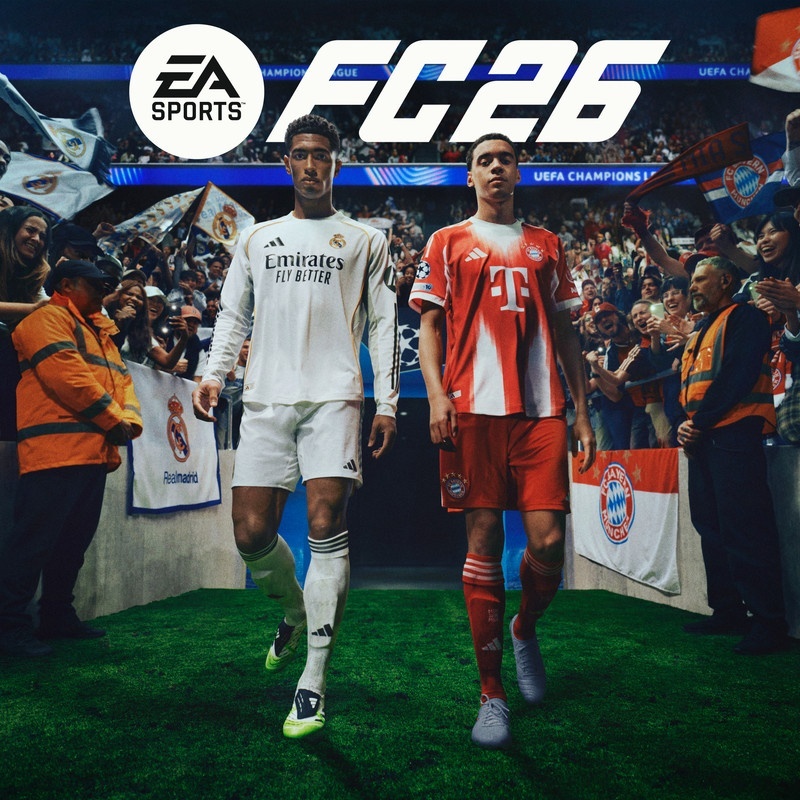 EA FC 26 cover featuring Jude Bellingham and Jamal Musiala