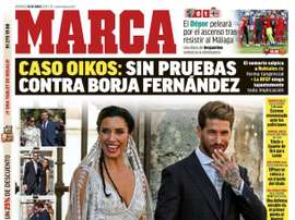 Les Unes des journaux sportifs en Espagne. Marca