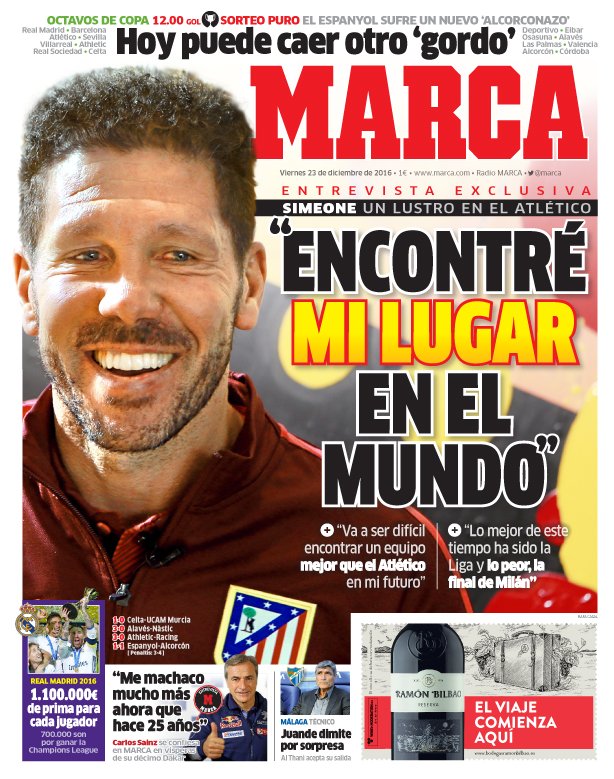 les unes des journaux sportifs en espagne du  decembre  besoccer