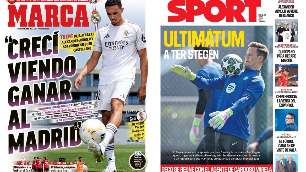 Portadas de la prensa deportiva del 13-06-25