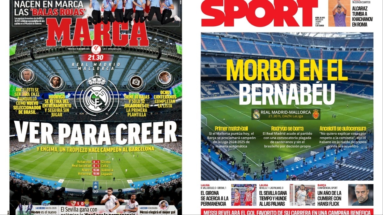 Portadas de la prensa deportiva del 14-05-25