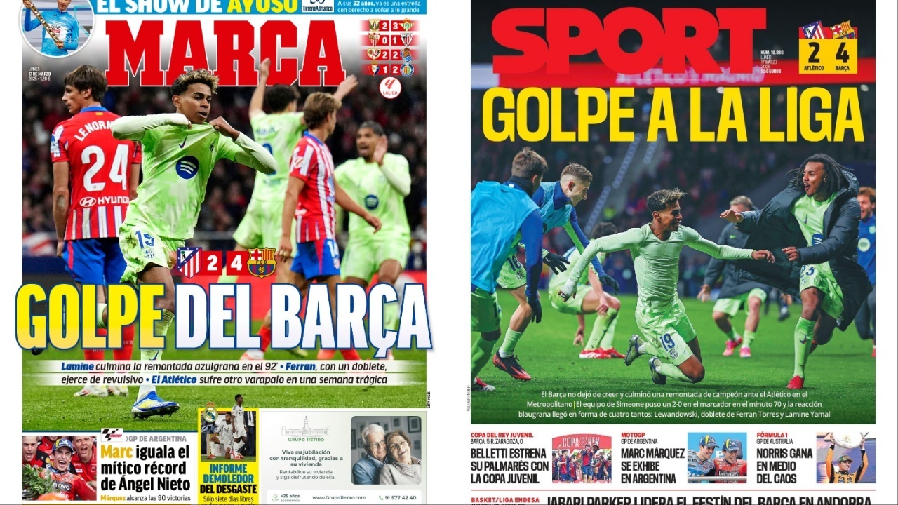 Portadas de la prensa deportiva del 17-03-25