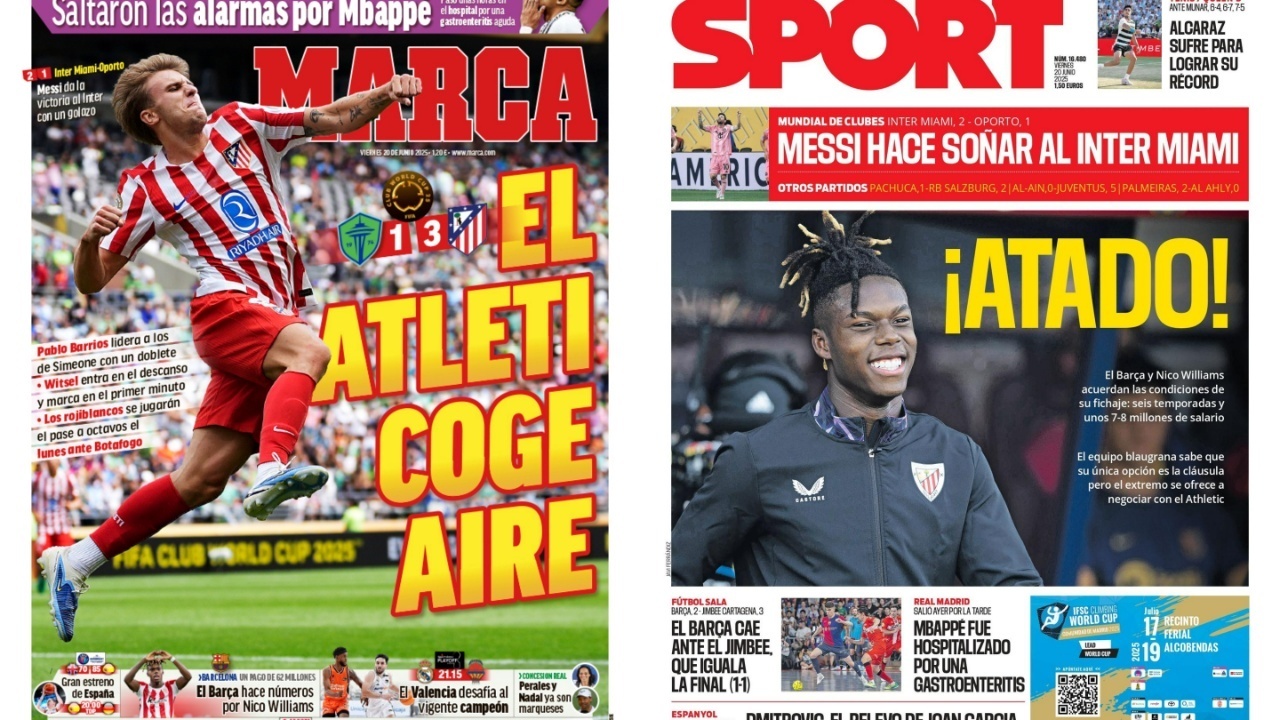 Portadas de la prensa deportiva del 20-06-25