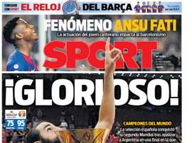Les Unes des journaux sportifs en Espagne. Sport