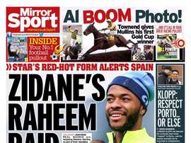 Zidane de olho em Sterling. Mirror