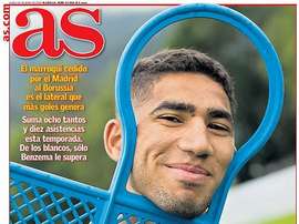 Les Unes des journaux sportifs en Espagne du 25 mai. AS