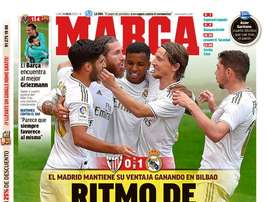 Les Unes des journaux sportifs en Espagne du 6 juillet 2020. Marca