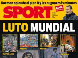As capas da imprensa esportiva de 27 de novembro de 2020. Sport