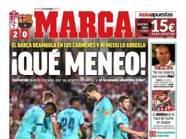 Les Unes des journaux sportifs en Espagne du 22/09/2019. Marca