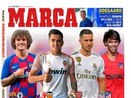 Les Unes des journaux sportifs en Espagne. Marca