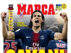 Les Unes des journaux sportifs en Espagne. Marca