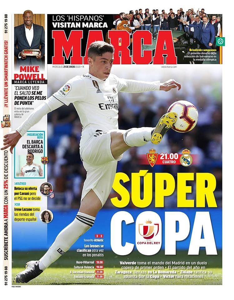 Les Unes des journaux sportifs en Espagne du 29 janvier 2020  BeSoccer